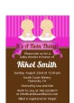 Twin Baby Girls Caucasian - Baby Shower Petite Invitations thumbnail