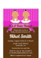 Twin Baby Girls Hispanic - Baby Shower Petite Invitations thumbnail