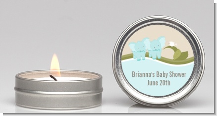 Twin Elephant Boys - Baby Shower Candle Favors