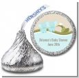 Twin Elephant Boys - Hershey Kiss Baby Shower Sticker Labels thumbnail