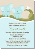 Twin Elephant Boys - Baby Shower Invitations