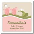 Twin Elephant Girls - Personalized Baby Shower Card Stock Favor Tags thumbnail