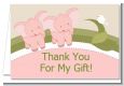 Twin Elephant Girls - Baby Shower Thank You Cards thumbnail