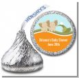 Twin Elephants - Hershey Kiss Baby Shower Sticker Labels thumbnail