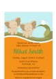 Twin Elephants - Baby Shower Petite Invitations thumbnail