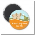 Twin Elephants - Personalized Baby Shower Magnet Favors thumbnail
