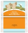 Twin Elephants - Personalized Popcorn Wrapper Baby Shower Favors thumbnail