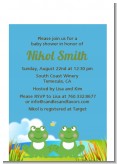 Twin Frogs - Baby Shower Petite Invitations