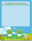 Twin Frogs - Baby Shower Notes of Advice
