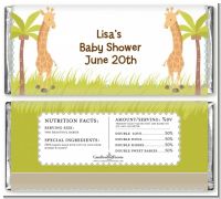 Twin Giraffes - Personalized Baby Shower Candy Bar Wrappers