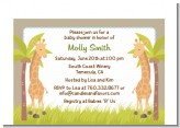 Twin Giraffes - Baby Shower Petite Invitations