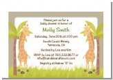 Twin Giraffes - Baby Shower Petite Invitations