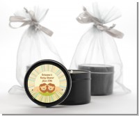 Twin Lions - Baby Shower Black Candle Tin Favors