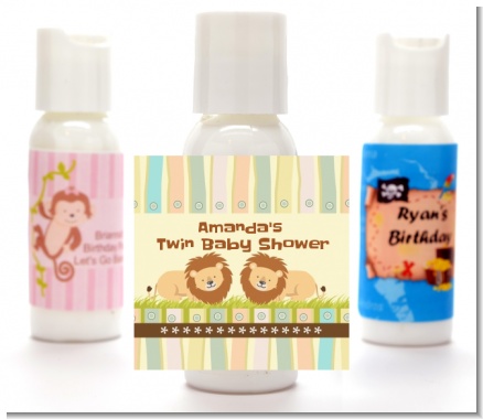 Twin Lions - Personalized Baby Shower Lotion Favors