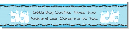 Twin Little Boy Outfits - Personalized Baby Shower Banners