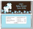 Twin Little Boy Outfits - Personalized Baby Shower Candy Bar Wrappers thumbnail