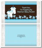 Twin Little Boy Outfits - Personalized Popcorn Wrapper Baby Shower Favors