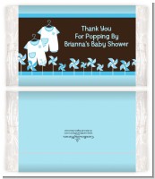 Twin Little Boy Outfits - Personalized Popcorn Wrapper Baby Shower Favors