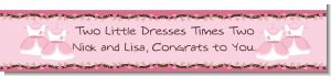 Twin Little Girl Outfits - Personalized Baby Shower Banners