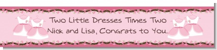 Twin Little Girl Outfits - Personalized Baby Shower Banners