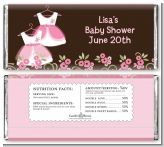 Twin Little Girl Outfits - Personalized Baby Shower Candy Bar Wrappers