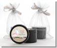 Twin Little Outfits 1 Boy and 1 Girl - Baby Shower Black Candle Tin Favors thumbnail