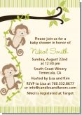 Twin Monkey - Baby Shower Invitations