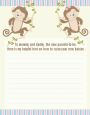 Twin Monkey 1 Girl and 1 Boy - Baby Shower Notes of Advice thumbnail