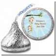 Twin Monkey Boys - Hershey Kiss Baby Shower Sticker Labels thumbnail