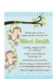 Twin Monkey Boys - Baby Shower Petite Invitations thumbnail