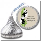 Twin Pandas - Hershey Kiss Baby Shower Sticker Labels