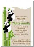 Twin Pandas - Baby Shower Petite Invitations