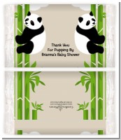 Twin Pandas - Personalized Popcorn Wrapper Baby Shower Favors
