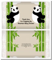 Twin Pandas - Personalized Popcorn Wrapper Baby Shower Favors
