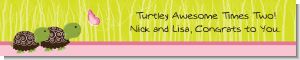 Twin Turtle Girls - Personalized Baby Shower Banners