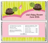 Twin Turtle Girls - Personalized Baby Shower Candy Bar Wrappers