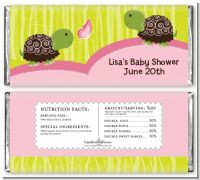 Twin Turtle Girls - Personalized Baby Shower Candy Bar Wrappers