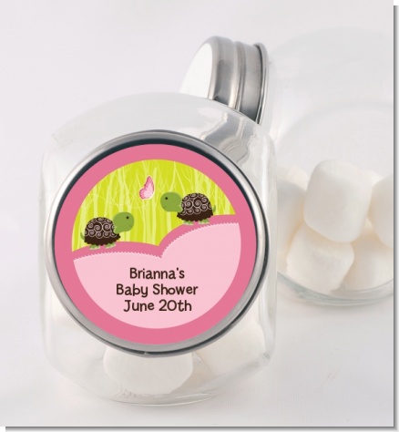 Twin Turtle Girls - Personalized Baby Shower Candy Jar