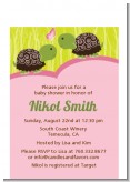 Twin Turtle Girls - Baby Shower Petite Invitations