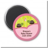Twin Turtle Girls - Personalized Baby Shower Magnet Favors