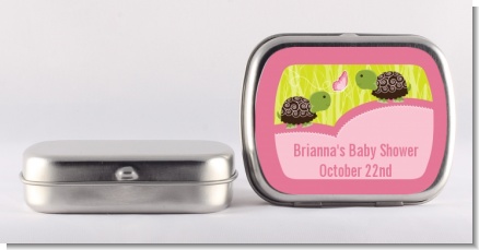 Twin Turtle Girls - Personalized Baby Shower Mint Tins