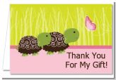Twin Turtle Girls - Baby Shower Thank You Cards