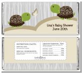 Twin Turtles - Personalized Baby Shower Candy Bar Wrappers