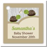 Twin Turtles - Personalized Baby Shower Card Stock Favor Tags