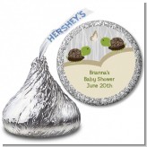 Twin Turtles - Hershey Kiss Baby Shower Sticker Labels