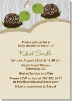 Twin Turtles - Baby Shower Invitations