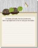 Twin Turtles - Baby Shower Notes of Advice
