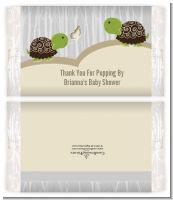 Twin Turtles - Personalized Popcorn Wrapper Baby Shower Favors