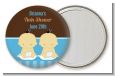 Twin Baby Boys Asian - Personalized Baby Shower Pocket Mirror Favors thumbnail