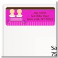 Twin Baby Girls Asian - Baby Shower Return Address Labels thumbnail